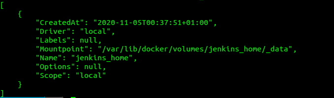 Información
                          detallada de un volumen. docker inspect