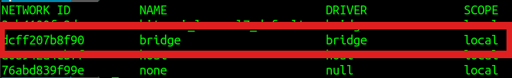 Red bridge docker por defecto