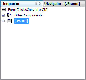 Selecting the JFrame